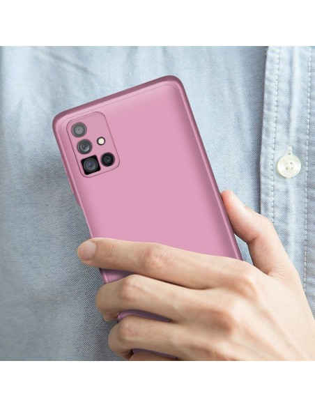 GKK 360 Protection Case dėklas visam Samsung Galaxy M51 priekiniam ir galiniam dangteliui, rožinis GKK 360 Protection Case dėklas visam Samsung Galaxy M51 priekiniam ir galiniam dangteliui, rožinis