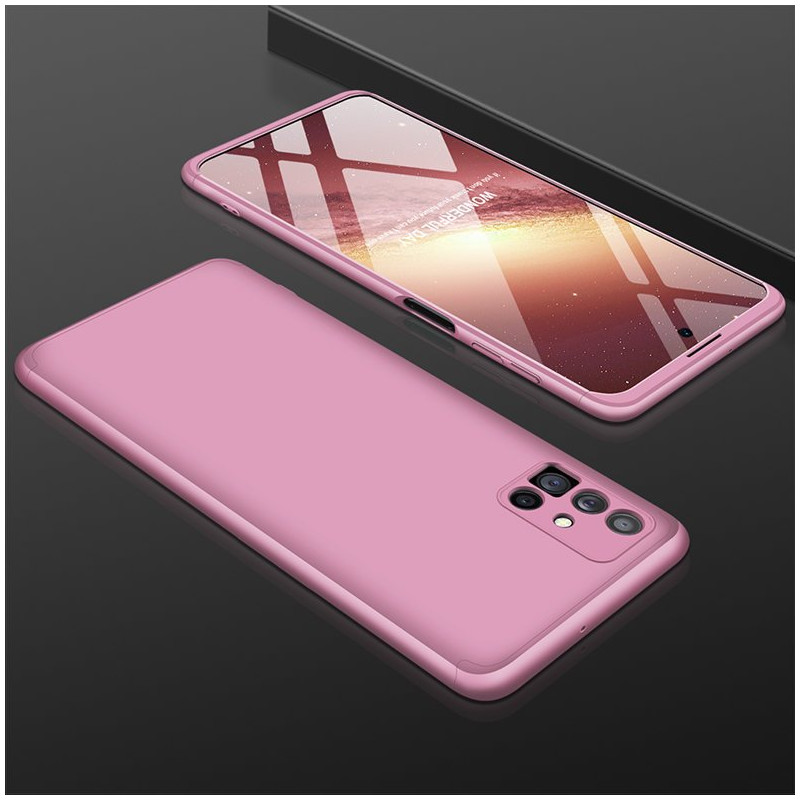 GKK 360 Protection Case dėklas visam Samsung Galaxy M51 priekiniam ir galiniam dangteliui, rožinis