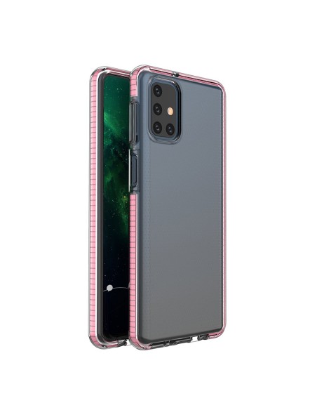 Spring Case, gelinis dėklas su spalvingu rėmeliu, skirtas Samsung Galaxy M31s, šviesiai rožinis Spring Case, gelinis dėklas su spalvingu rėmeliu, skirtas Samsung Galaxy M31s, šviesiai rožinis