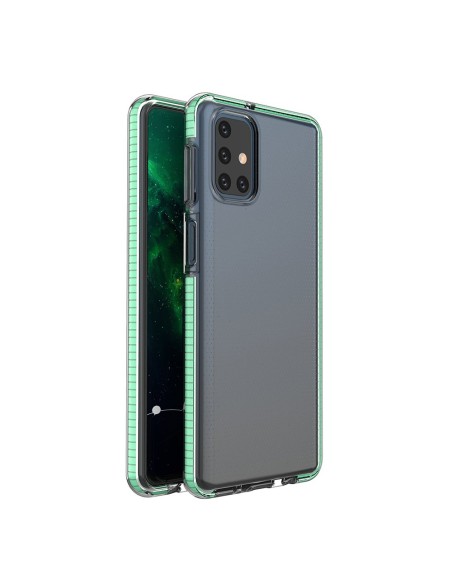 Spring Case, gelinis dėklas su spalvingu rėmeliu, skirtas Samsung Galaxy M31s, mėtų Spring Case, gelinis dėklas su spalvingu rėmeliu, skirtas Samsung Galaxy M31s, mėtų