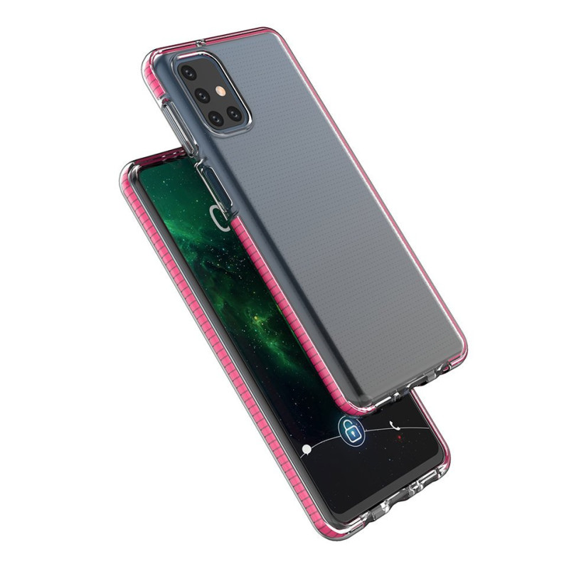 Spring Case, gelinis dėklas su spalvingu rėmeliu, skirtas Samsung Galaxy M31s, mėtų