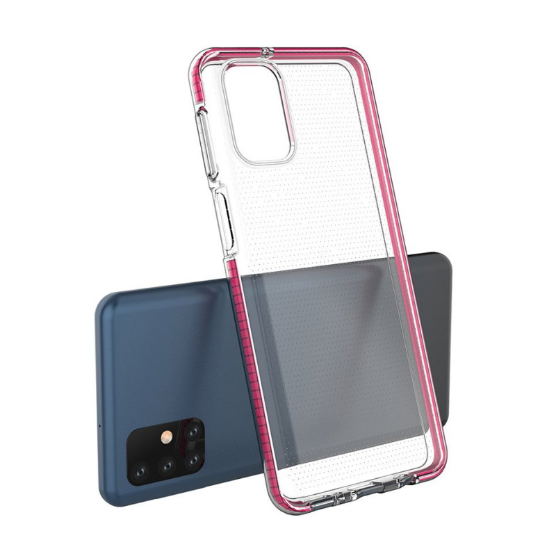 Spring Case, gelinis dėklas su spalvingu rėmeliu, skirtas Samsung Galaxy M31s, mėtų