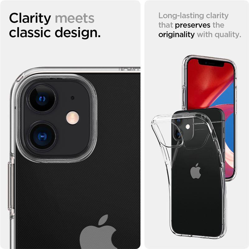Spigen Liquid Crystal dėklas iPhone 12 mini - skaidrus