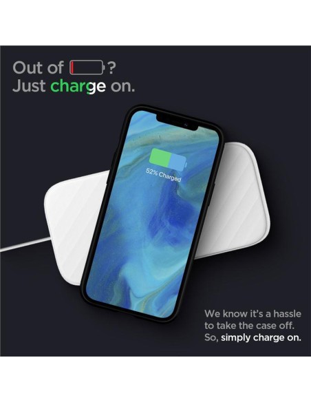 Spigen Rugged Armor dėklas, skirtas iPhone 12 / iPhone 12 Pro - matinė juoda