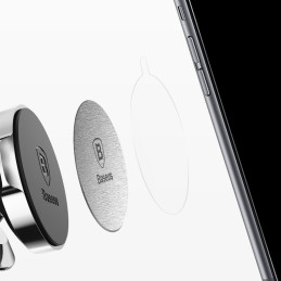 Sidabrinės lipnios metalinės uždangos magnetiniams telefonų laikikliams