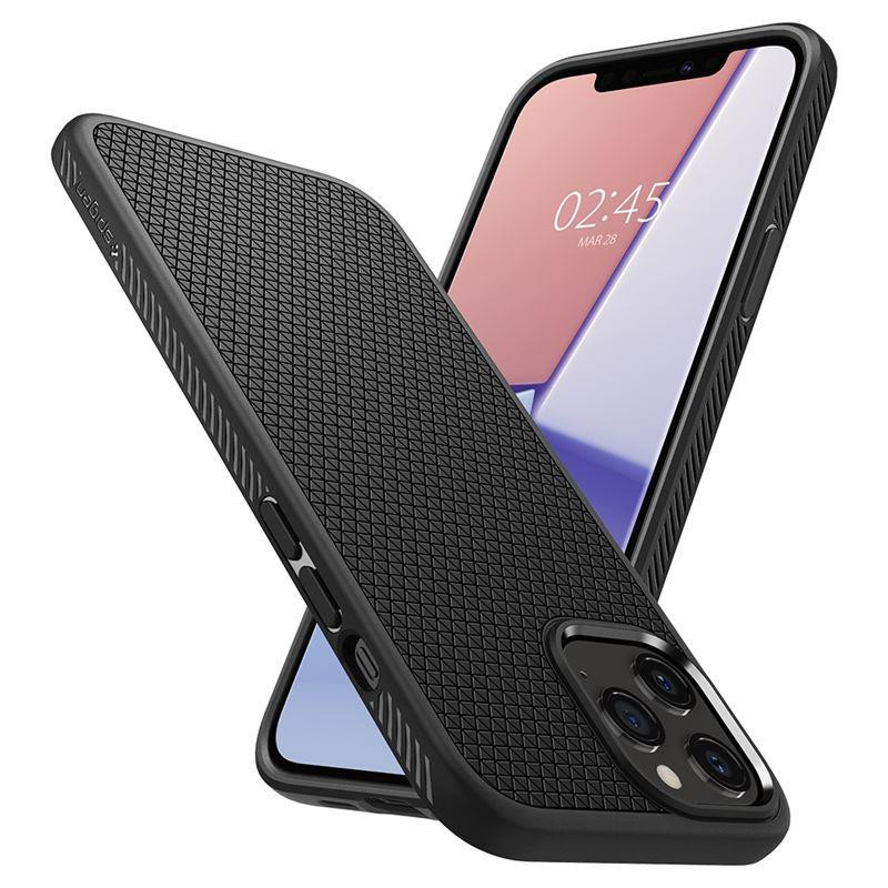 Spigen Liquid Air dėklas, skirtas iPhone 12 / iPhone 12 Pro - matinė juoda Spigen Liquid Air dėklas, skirtas iPhone 12 / iPhone 12 Pro - matinė juoda