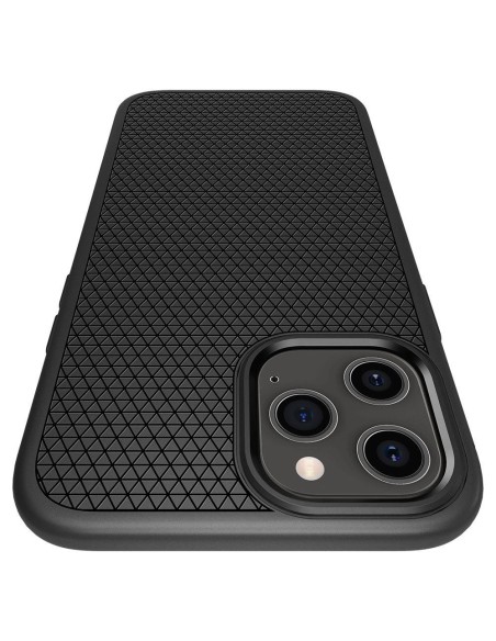 Spigen Liquid Air dėklas, skirtas iPhone 12 / iPhone 12 Pro - matinė juoda