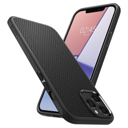 Spigen Liquid Air dėklas, skirtas iPhone 12 / iPhone 12 Pro - matinė juoda