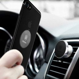 Sidabrinės lipnios metalinės uždangos magnetiniams telefonų laikikliams