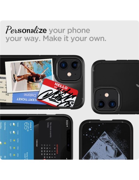 Spigen Ultra Hybrid dėklas iPhone 12 mini - matinė juoda