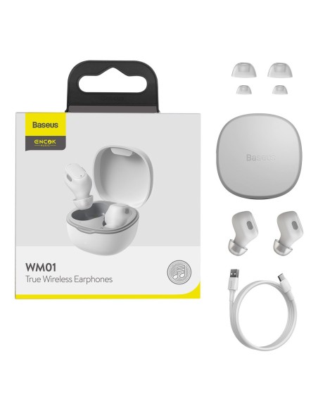 Belaidės į ausis įdedamos Bluetooth 5.3 ausinės Encok WM01 TWS baltos