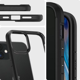 Spigen Ultra Hybrid dėklas iPhone 12 mini - matinė juoda