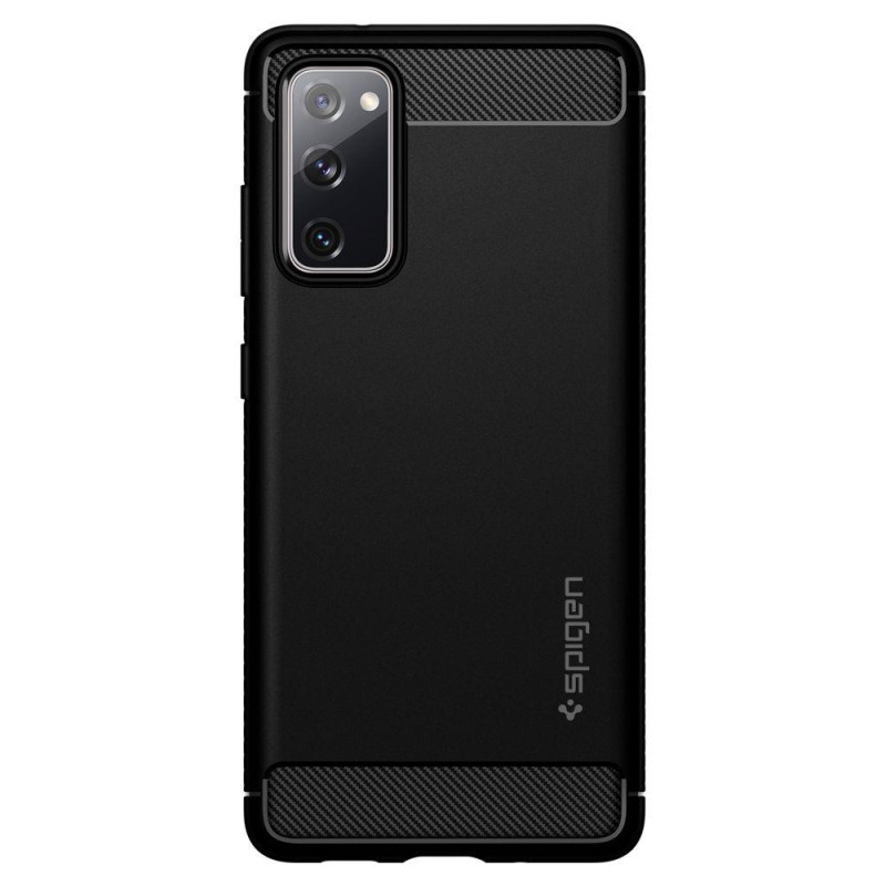 Spigen Rugged Armor dėklas, skirtas Samsung Galaxy S20 FE - matinė juoda