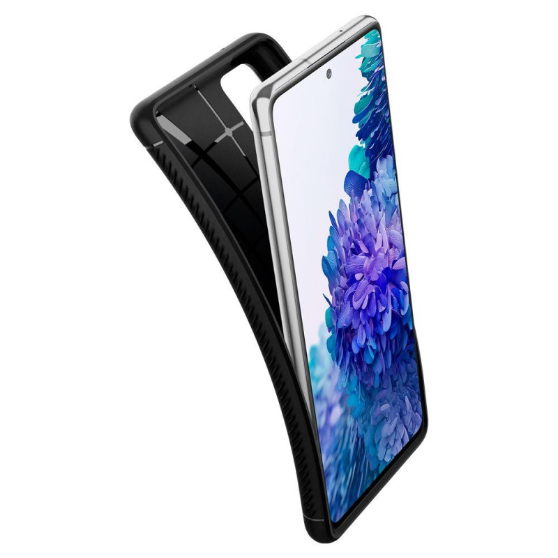 Spigen Rugged Armor dėklas, skirtas Samsung Galaxy S20 FE - matinė juoda