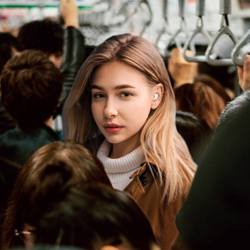 Belaidės į ausis įdedamos Bluetooth 5.3 ausinės Encok WM01 TWS baltos