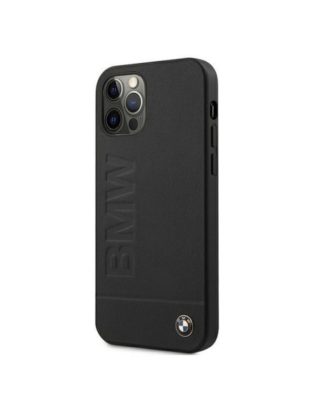 BMW Signature Logo Imprint dėklas iPhone 12 / iPhone 12 Pro - juodas BMW Signature Logo Imprint dėklas iPhone 12 / iPhone 12 Pro - juodas