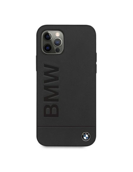 BMW Signature Logo Imprint dėklas iPhone 12 / iPhone 12 Pro - juodas BMW Signature Logo Imprint dėklas iPhone 12 / iPhone 12 Pro - juodas