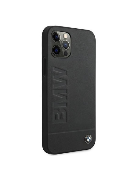 BMW Signature Logo Imprint dėklas iPhone 12 / iPhone 12 Pro - juodas BMW Signature Logo Imprint dėklas iPhone 12 / iPhone 12 Pro - juodas