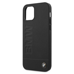 BMW Signature Logo Imprint dėklas iPhone 12 / iPhone 12 Pro - juodas