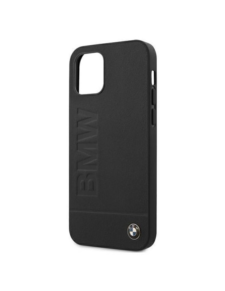 BMW Signature Logo Imprint dėklas iPhone 12 / iPhone 12 Pro - juodas BMW Signature Logo Imprint dėklas iPhone 12 / iPhone 12 Pro - juodas