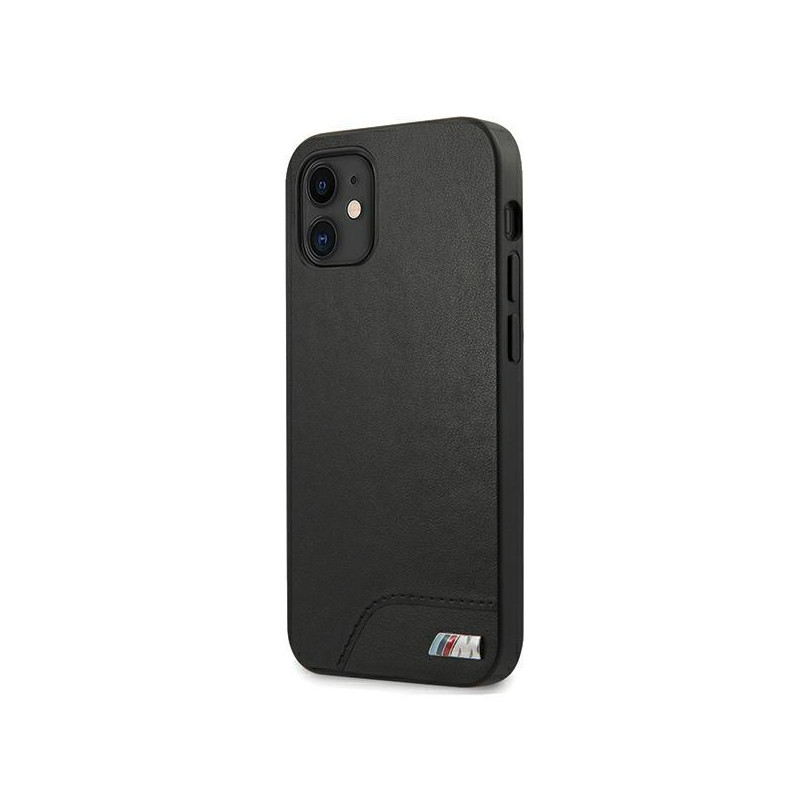 BMW M Collection Smooth PU dėklas iPhone 12 mini - juodas