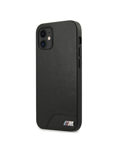 BMW M Collection Smooth PU dėklas iPhone 12 mini - juodas BMW M Collection Smooth PU dėklas iPhone 12 mini - juodas