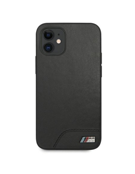 BMW M Collection Smooth PU dėklas iPhone 12 mini - juodas BMW M Collection Smooth PU dėklas iPhone 12 mini - juodas
