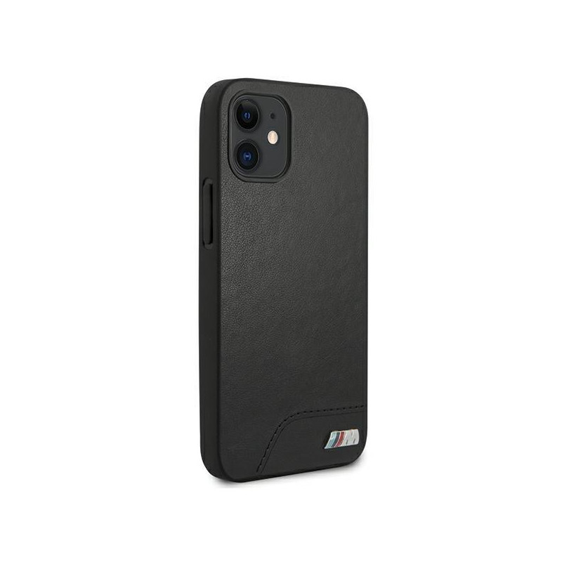 BMW M Collection Smooth PU dėklas iPhone 12 mini - juodas