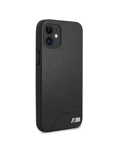 BMW M Collection Smooth PU dėklas iPhone 12 mini - juodas BMW M Collection Smooth PU dėklas iPhone 12 mini - juodas