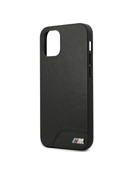 BMW M Collection Smooth PU dėklas iPhone 12 mini - juodas BMW M Collection Smooth PU dėklas iPhone 12 mini - juodas