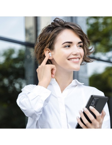 Belaidės į ausis įdedamos Bluetooth 5.3 ausinės Encok WM01 TWS baltos