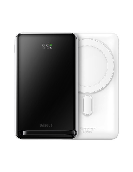 Maitinimo bankas su belaidžiu įkrovimu MagSafe 10000mAh 20W USB-C laidas 0,5m baltas Maitinimo bankas su belaidžiu įkrovimu MagSafe 10000mAh 20W USB-C laidas 0,5m baltas