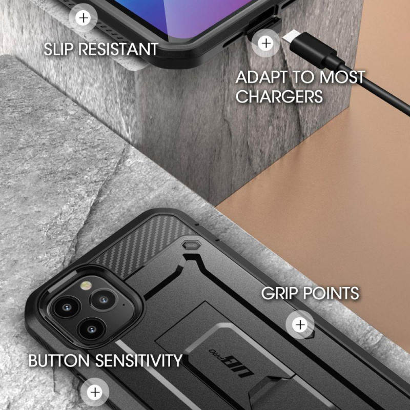 Supcase Unicorn Beetle Pro dėklas iPhone 12 / iPhone 12 Pro - juodas