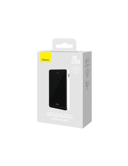 Maitinimo bankas su belaidžiu įkrovimu MagSafe 10000mAh 20W USB-C laidas 0,5m baltas Maitinimo bankas su belaidžiu įkrovimu MagSafe 10000mAh 20W USB-C laidas 0,5m baltas