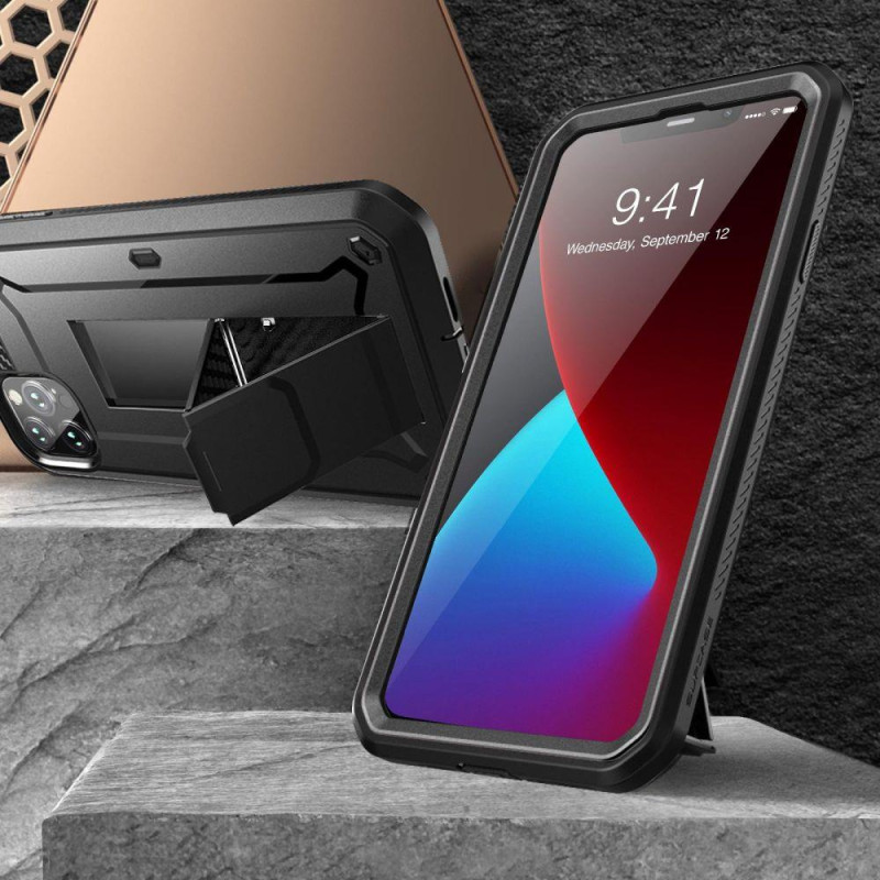 Supcase Unicorn Beetle Pro dėklas iPhone 12 / iPhone 12 Pro - juodas