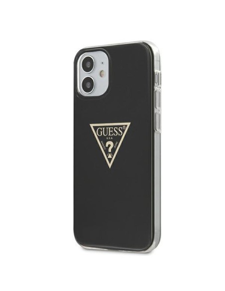 Guess Metallic Collection dėklas iPhone 12 mini - juodas Guess Metallic Collection dėklas iPhone 12 mini - juodas