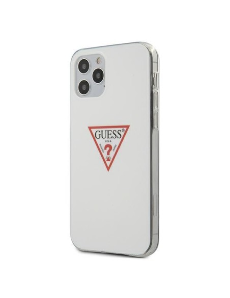 Guess Triangle Collection dėklas, skirtas iPhone 12 / iPhone 12 Pro - baltas Guess Triangle Collection dėklas, skirtas iPhone 12 / iPhone 12 Pro - baltas