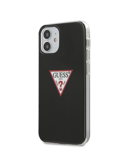 Guess Triangle Collection dėklas iPhone 12 mini - juodas Guess Triangle Collection dėklas iPhone 12 mini - juodas