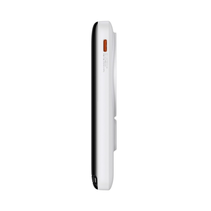 Maitinimo bankas su belaidžiu įkrovimu MagSafe 10000mAh 20W USB-C laidas 0,5m baltas