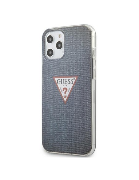 Guess Jeans Collection dėklas, skirtas iPhone 12 Pro Max - tamsiai mėlynas