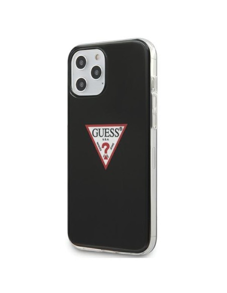 Guess Triangle Collection dėklas, skirtas iPhone 12 / iPhone 12 Pro - juodas Guess Triangle Collection dėklas, skirtas iPhone 12 / iPhone 12 Pro - juodas