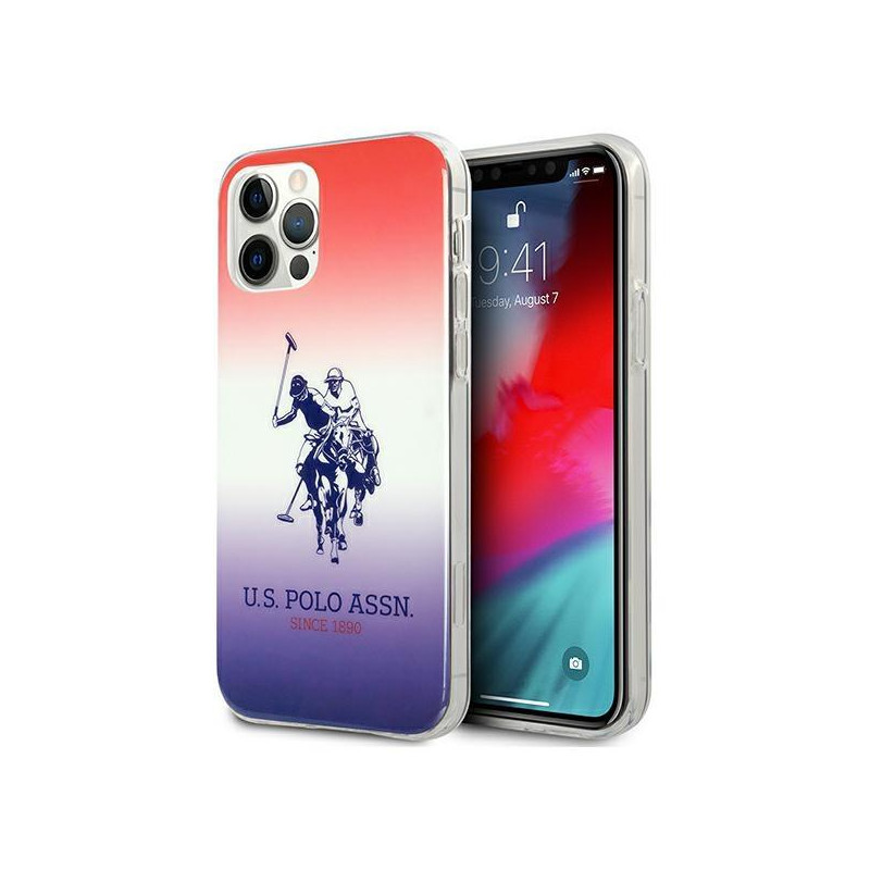 JAV Polo Assn byla Gradiento raštų kolekcija, skirta iPhone 12 Pro Max – raudona ir mėlyna JAV Polo Assn byla Gradiento raštų kolekcija, skirta iPhone 12 Pro Max – raudona ir mėlyna