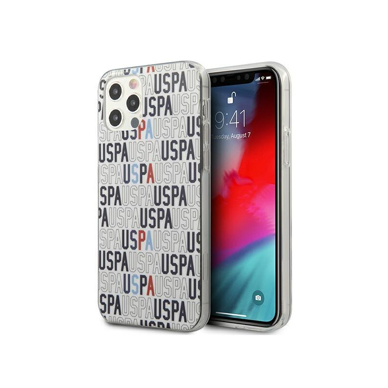 JAV Polo Assn byla Mania Collection logotipas iPhone 12 Pro Max - baltas
