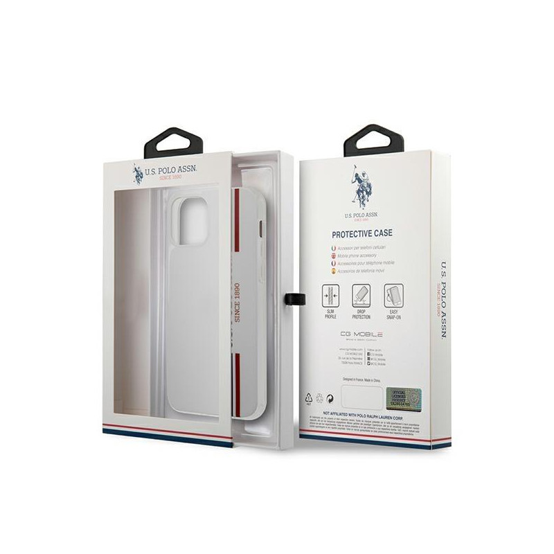 JAV Polo Assn byla Trispalvė kolekcija iPhone 12 Pro Max – balta