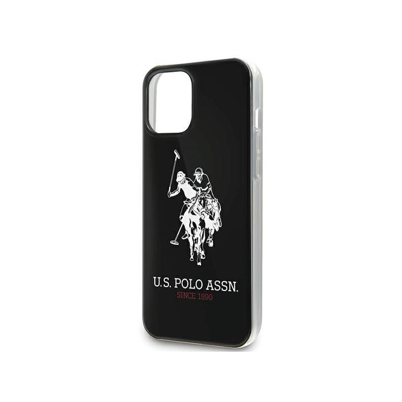 JAV Polo Assn byla Blizgus didelis logotipas, skirtas iPhone 12 Pro Max – juodas