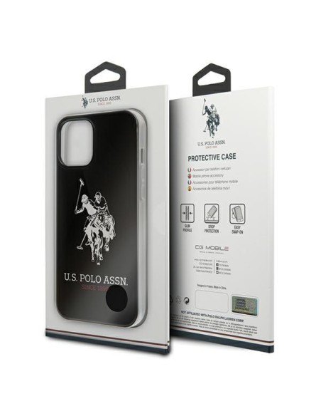 JAV Polo Assn byla Blizgus didelis logotipas, skirtas iPhone 12 Pro Max – juodas JAV Polo Assn byla Blizgus didelis logotipas, skirtas iPhone 12 Pro Max – juodas