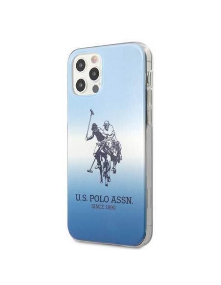 JAV Polo Assn byla Gradiento raštų kolekcija, skirta iPhone 12 / iPhone 12 Pro – mėlyna JAV Polo Assn byla Gradiento raštų kolekcija, skirta iPhone 12 / iPhone 12 Pro – mėlyna