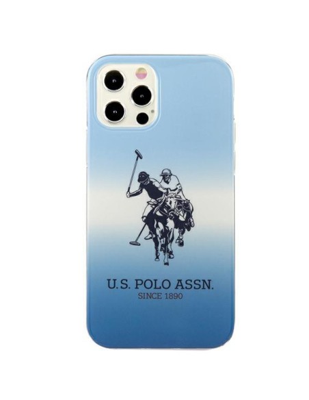 JAV Polo Assn byla Gradiento raštų kolekcija, skirta iPhone 12 / iPhone 12 Pro – mėlyna JAV Polo Assn byla Gradiento raštų kolekcija, skirta iPhone 12 / iPhone 12 Pro – mėlyna