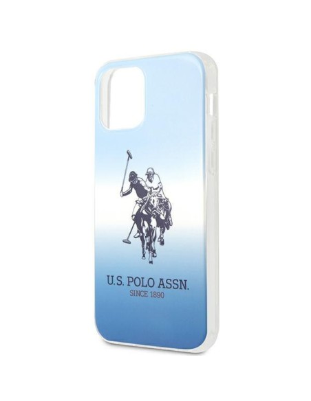 JAV Polo Assn byla Gradiento raštų kolekcija, skirta iPhone 12 / iPhone 12 Pro – mėlyna JAV Polo Assn byla Gradiento raštų kolekcija, skirta iPhone 12 / iPhone 12 Pro – mėlyna