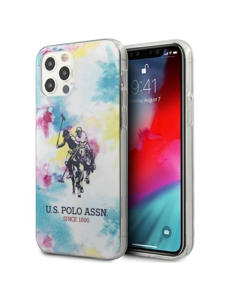 JAV Polo Assn byla Tie & Dye kolekcija, skirta iPhone 12 / iPhone 12 Pro – įvairiaspalvė JAV Polo Assn byla Tie & Dye kolekcija, skirta iPhone 12 / iPhone 12 Pro – įvairiaspalvė